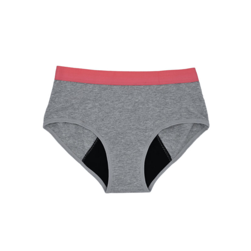 Bombacha Menstrual Teens, Color Gris( Frente )