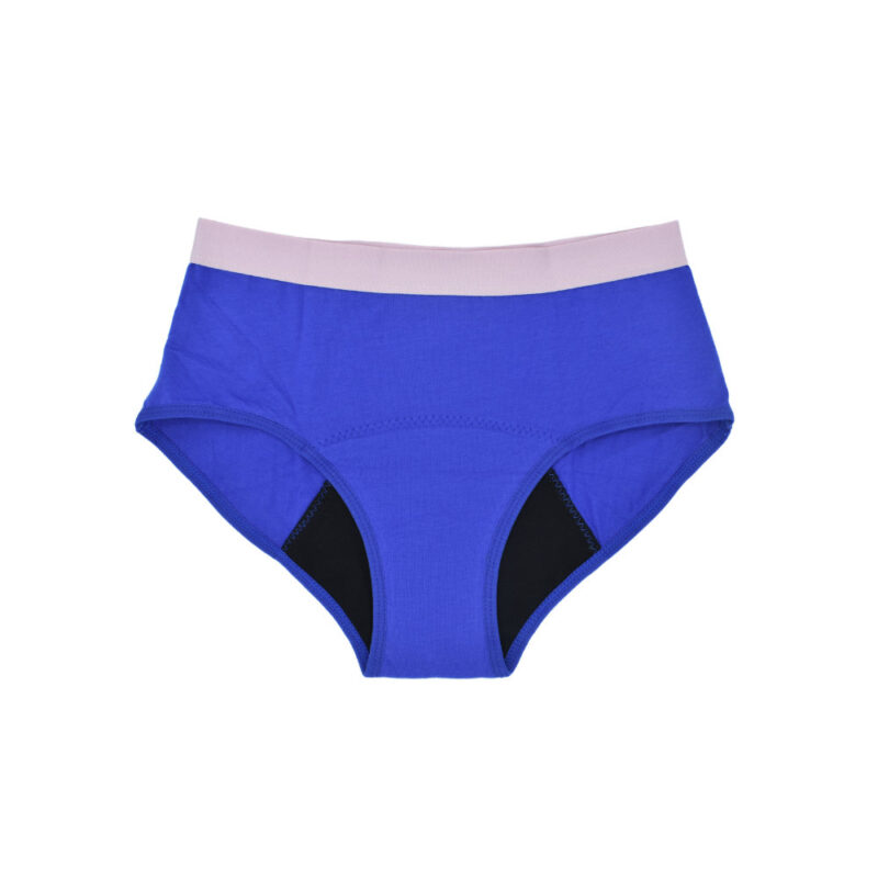 Bombacha Menstrual Teens, Color Azul ( Frente )