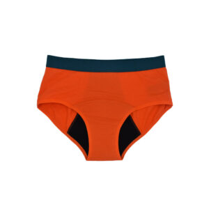 Bombacha Menstrual Teens, Color Naranja( Frente )
